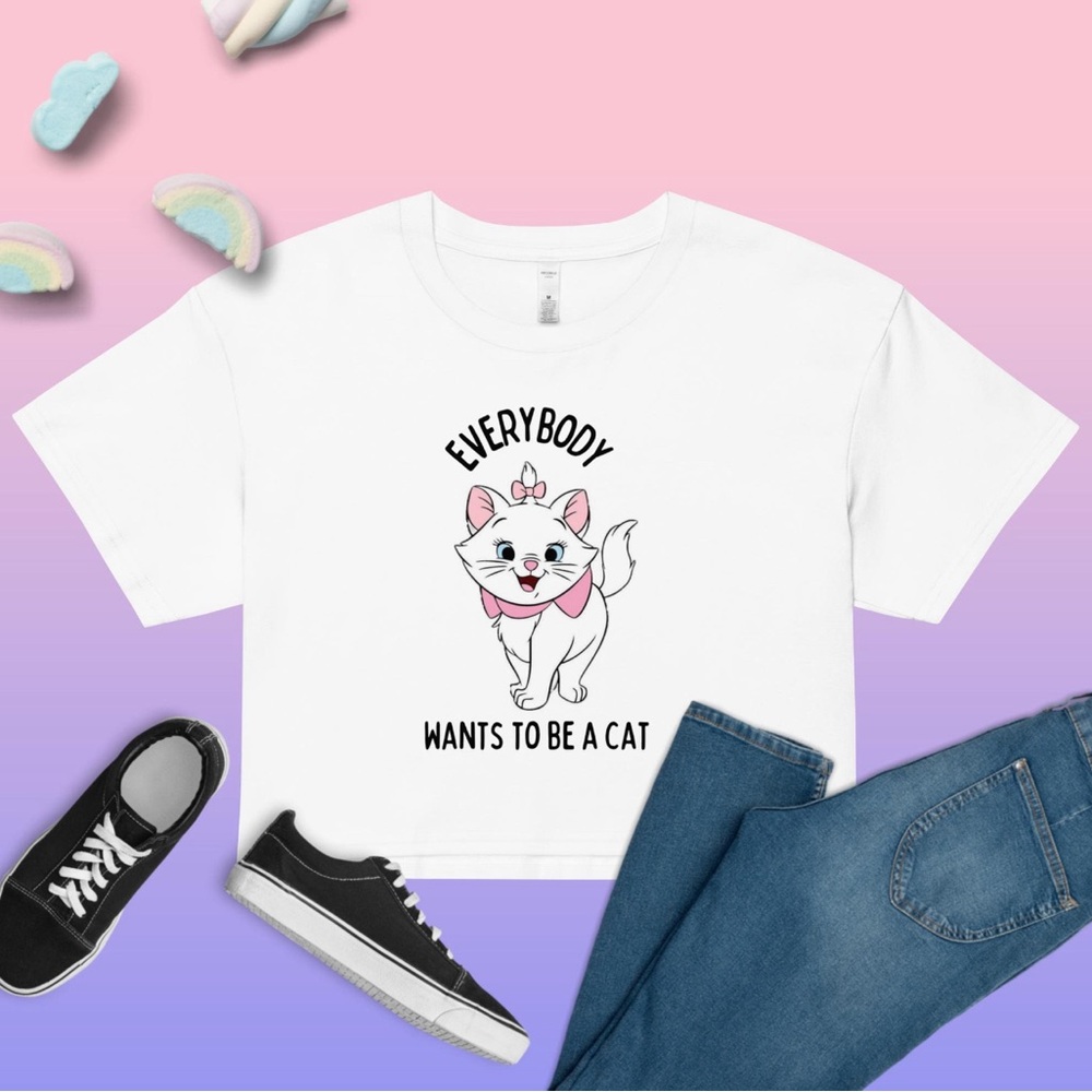 Disney Aristocats Marie Crop Top Size XL